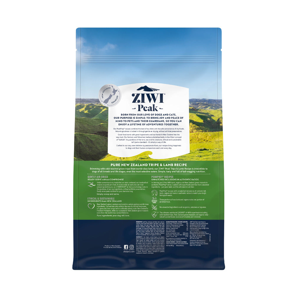 ZIWI Peak Air-Dried Tripe & Lamb For Dogs