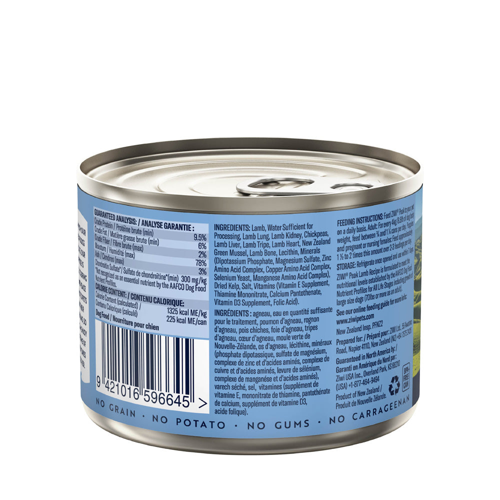 ZIWI Peak Wet Lamb Cans For Cats