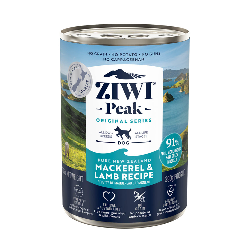 ZIWI Peak Wet Mackerel & Lamb Cans For Dogs